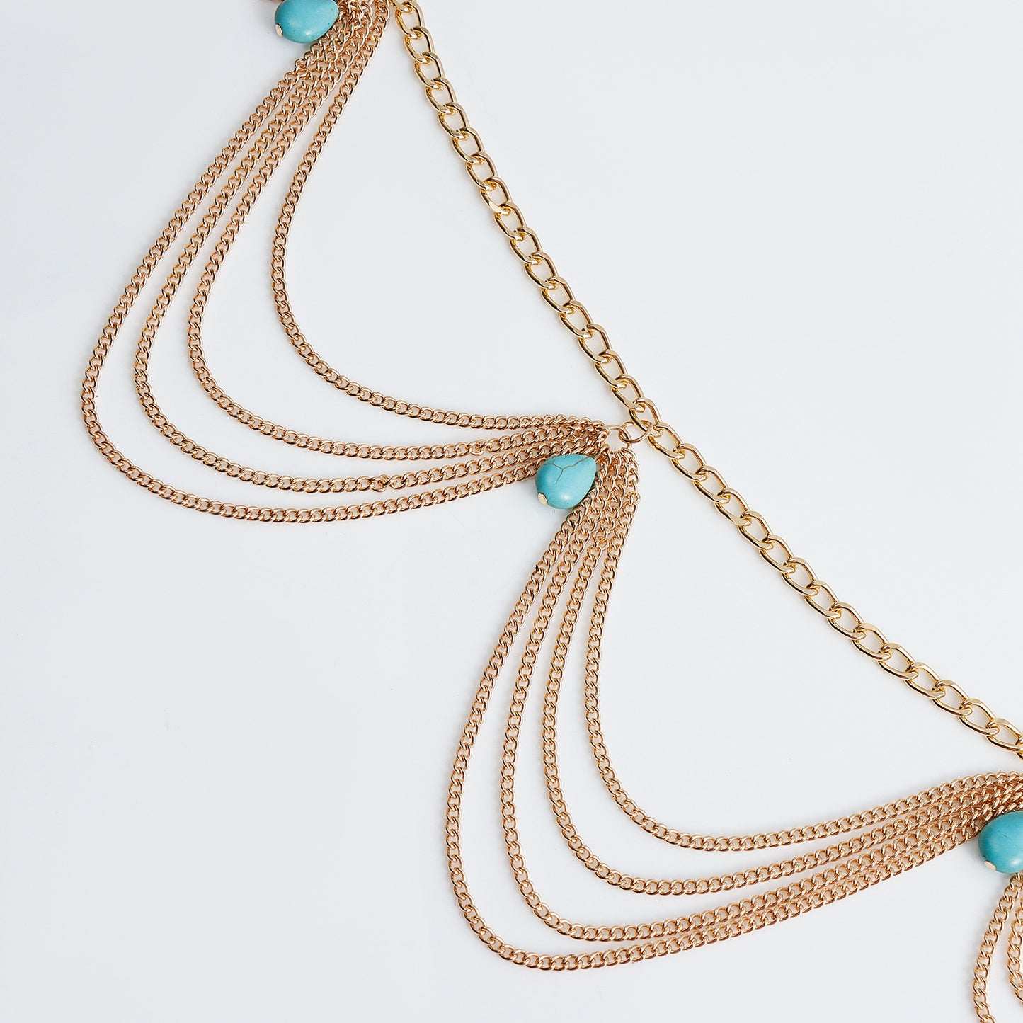 Retro Turquoise Belly Chain – Simple & Sexy Summer Waist Jewelry for Women