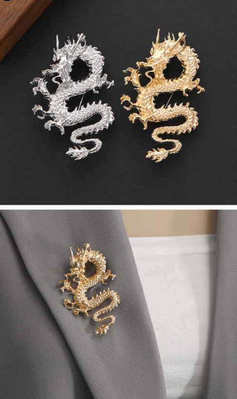 Chinese Style Dragon Totem Brooch