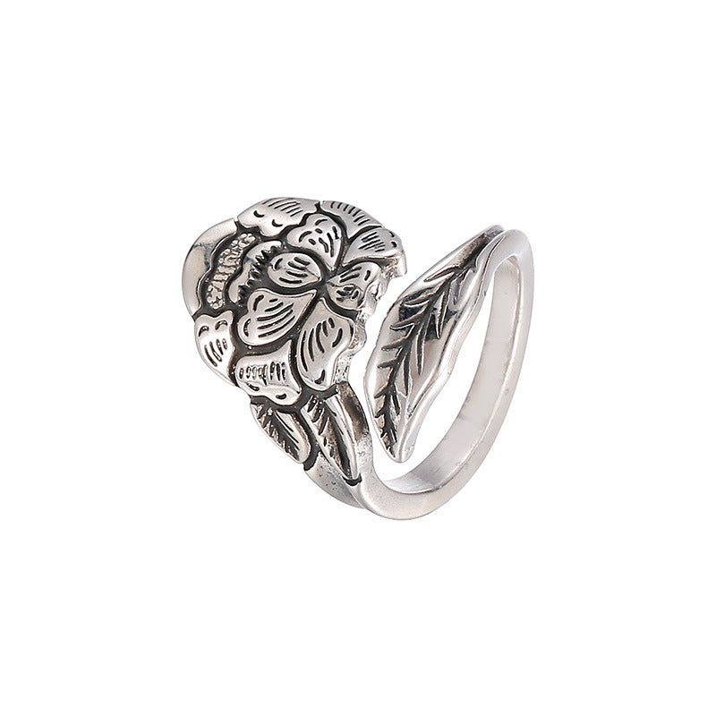 Distressed Lotus Adjustable Index Finger Ring – Special-Interest Design