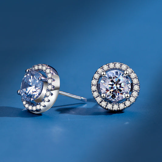 Heart-shaped Earrings Pendant Necklace In Sterling Silver