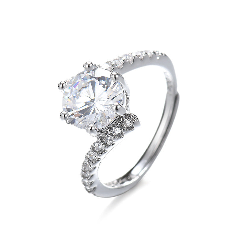 Moissanite Rhinestone Ring for Women