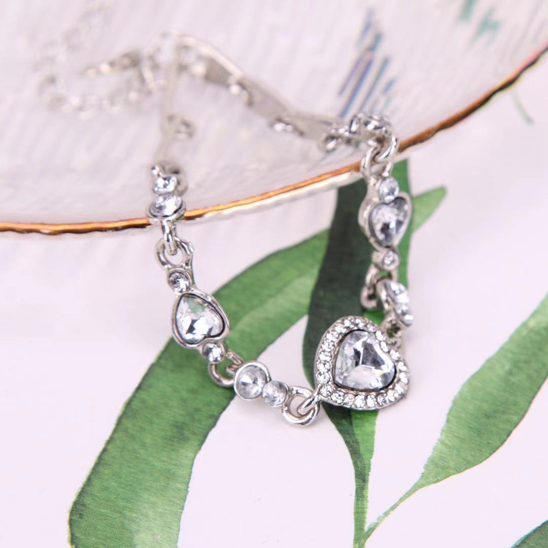 Ocean Heart Crystal & Diamond Constellation Bracelet