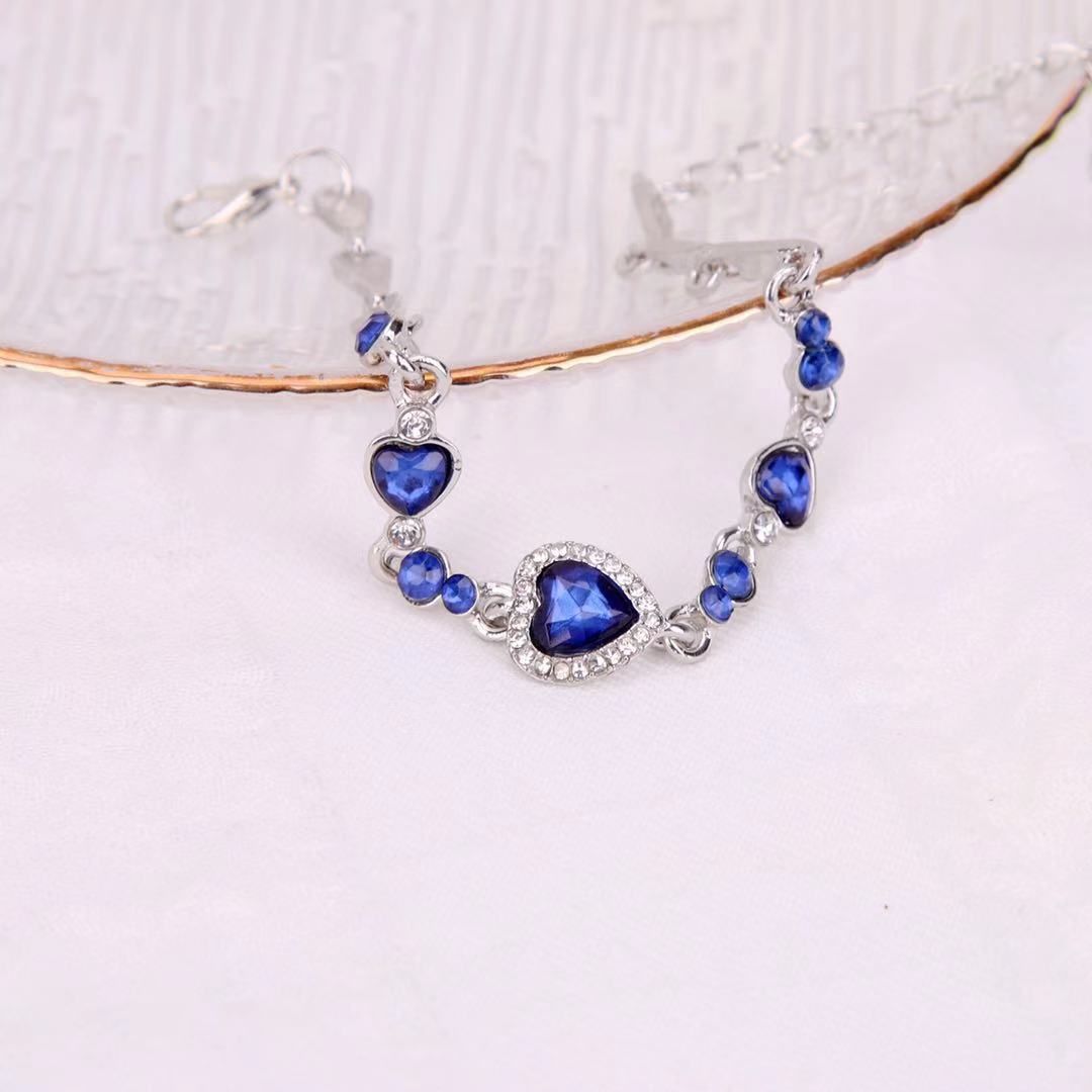 Ocean Heart Crystal & Diamond Constellation Bracelet