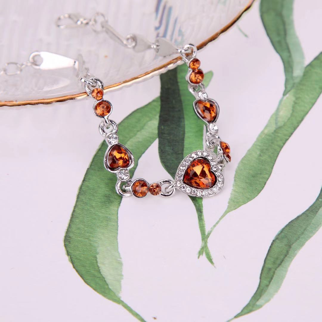 Ocean Heart Crystal & Diamond Constellation Bracelet