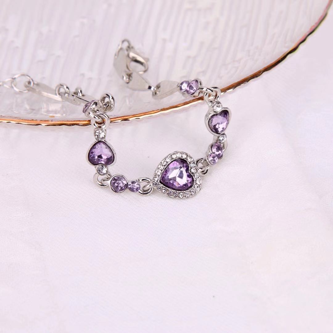 Ocean Heart Crystal & Diamond Constellation Bracelet