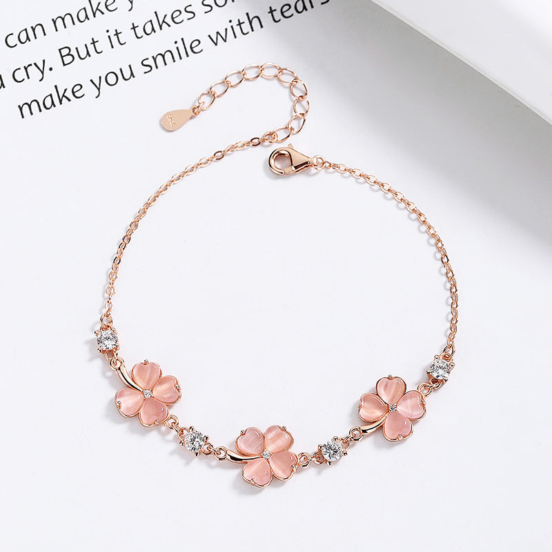 Fashion Jewelry Opal Crystal Gemstones Chain Bracelets