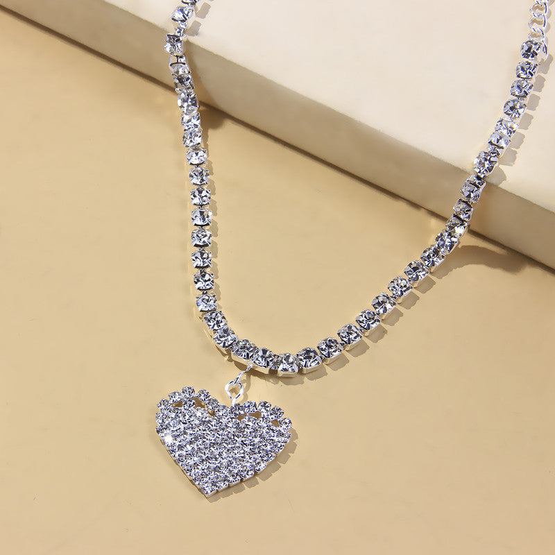 Heart-Shaped Rhinestone Anklet – Sparkling Love Design