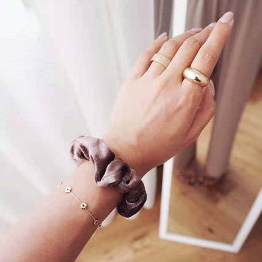 Women's Smooth Round Titanium Steel Ring