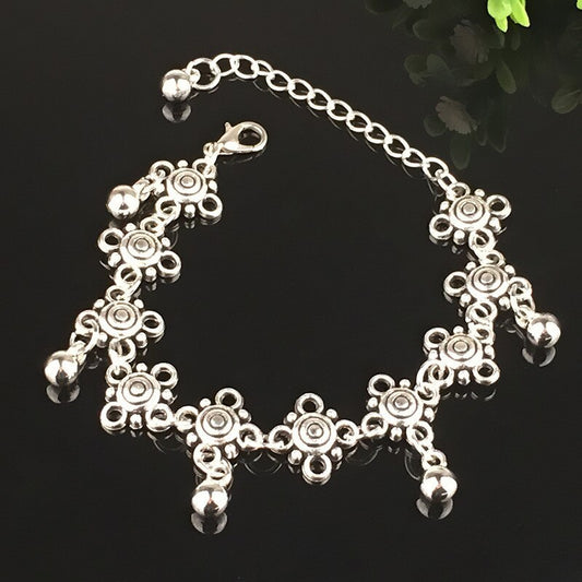 Vintage Silver Electroplated Anklet for Women