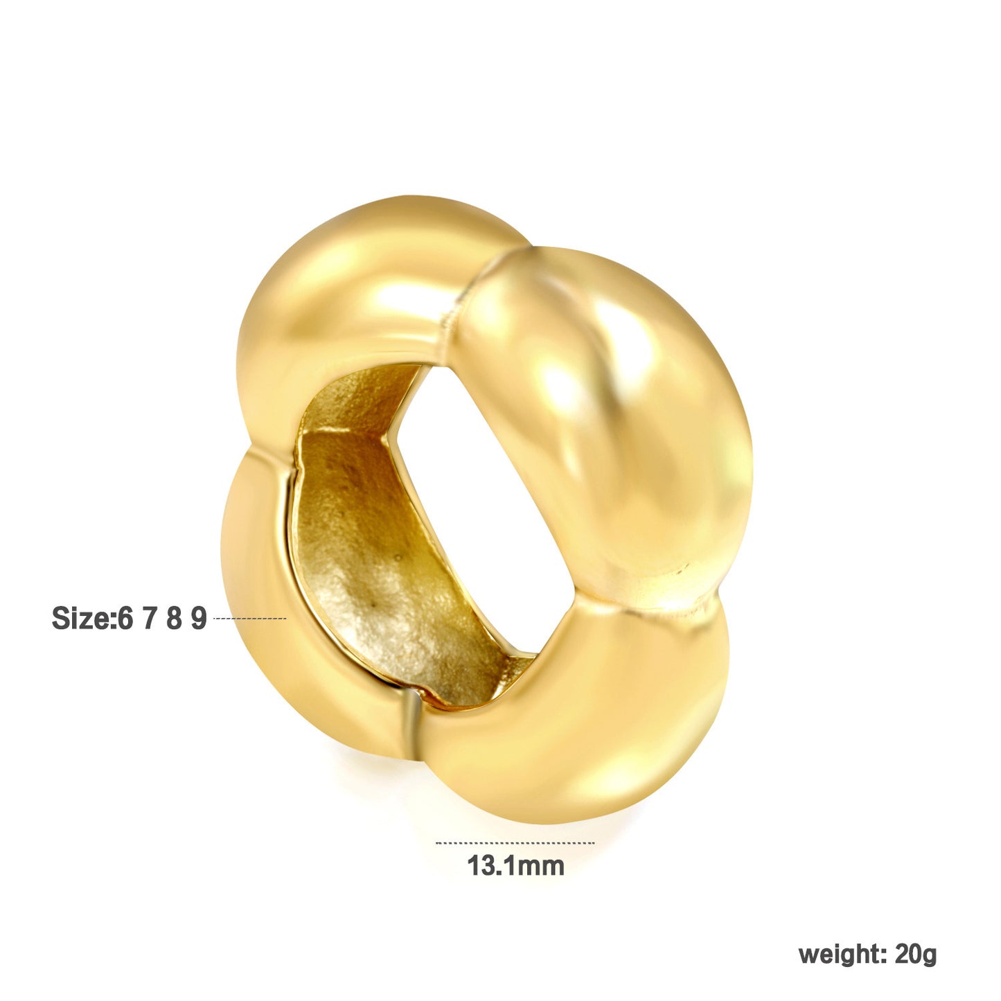 Geometric Non-Fading Ring for Women — INS Style Fashion Jewelry