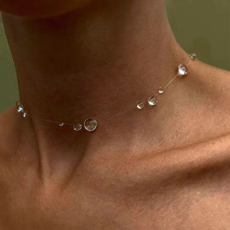 Minimalist Transparent Crystal Jewelry – Cool & Elegant Style
