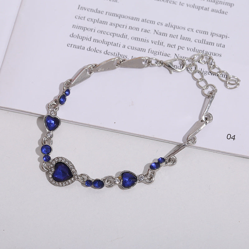 Ocean Heart Crystal & Diamond Constellation Bracelet