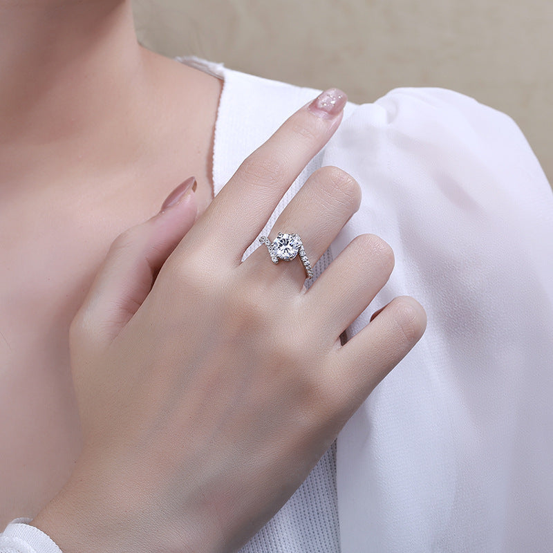 Moissanite Rhinestone Ring for Women