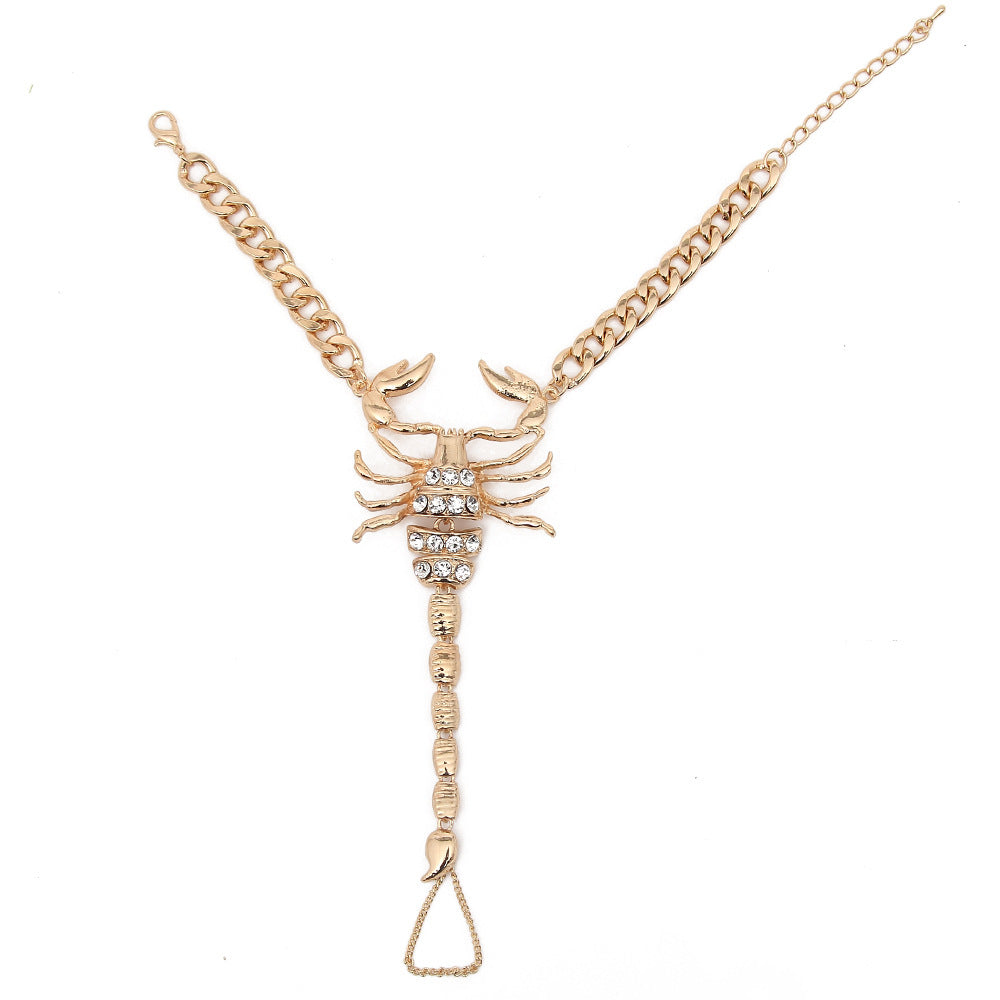 Diamond-Style Scorpion Anklet in Electroplated Alloy