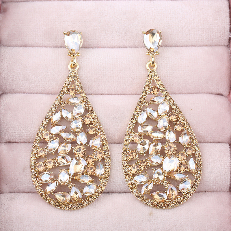 Vintage Crystal Diamond Earrings