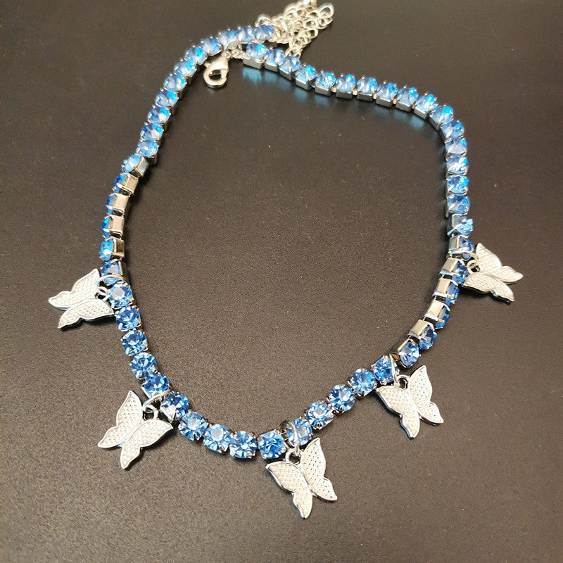 Women's Heart-Shaped Anklet in Antique Silver