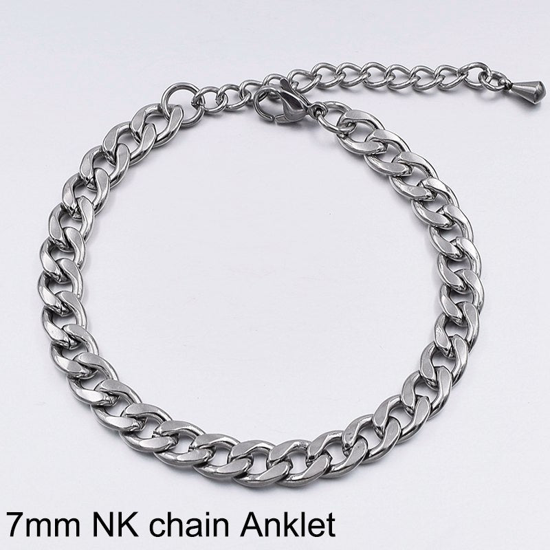 Women's Retro Titanium Steel Anklet Bracelet
