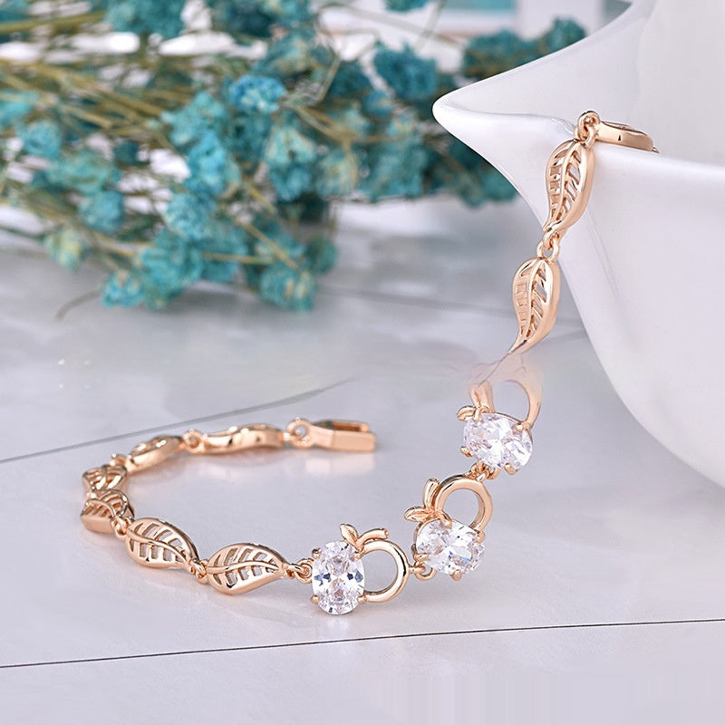 Simple Fashion Leaf & Fruit Bracelet