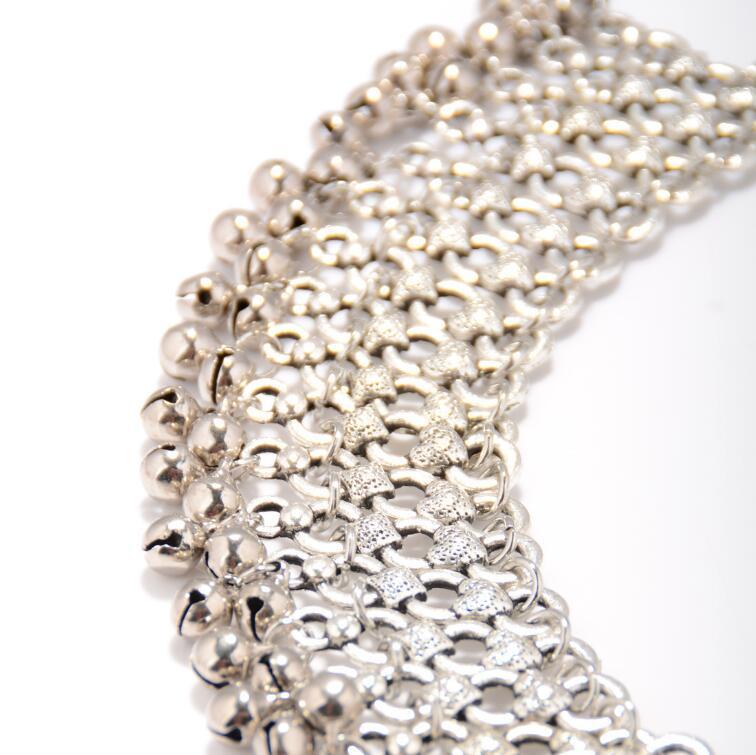 Boho Bell Fringe Anklet – Retro Folk Charm in Silver
