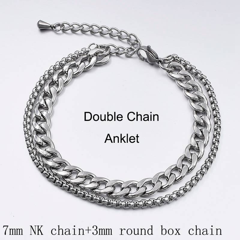 Women's Retro Titanium Steel Anklet Bracelet