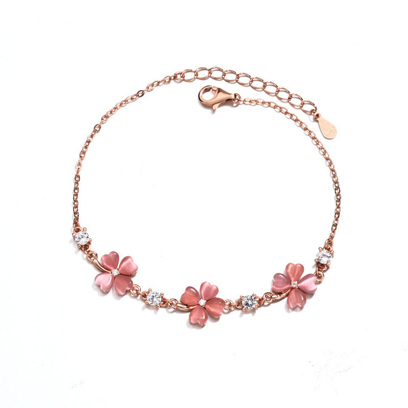Fashion Jewelry Opal Crystal Gemstones Chain Bracelets