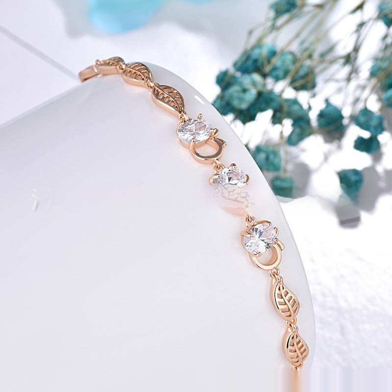 Simple Fashion Leaf & Fruit Bracelet