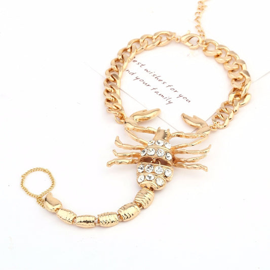 Diamond-Style Scorpion Anklet in Electroplated Alloy