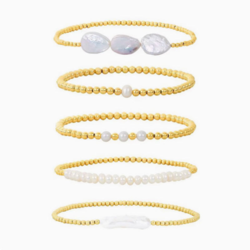 Simple Baroque Natural Freshwater Pearl Bracelet