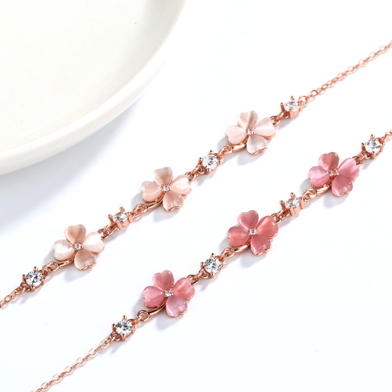 Fashion Jewelry Opal Crystal Gemstones Chain Bracelets
