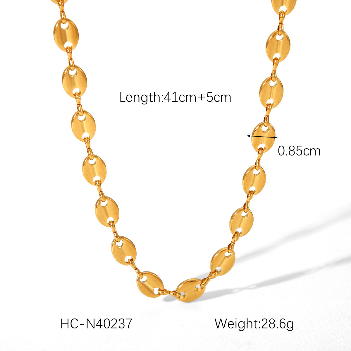 Fashion 18K Gold Plated Handmade Ball Bead Chain