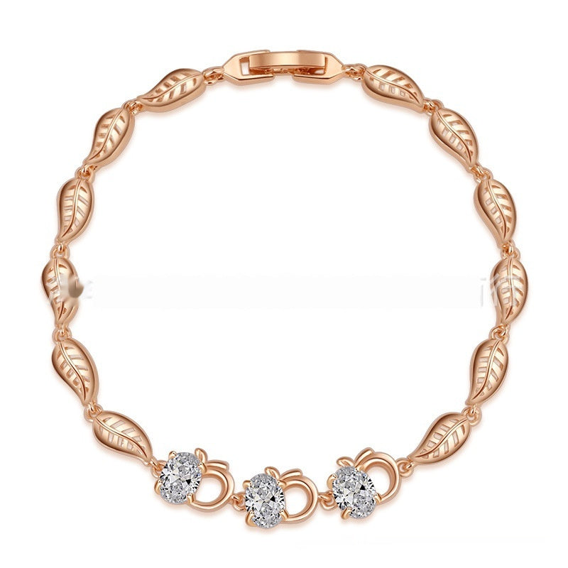 Simple Fashion Leaf & Fruit Bracelet
