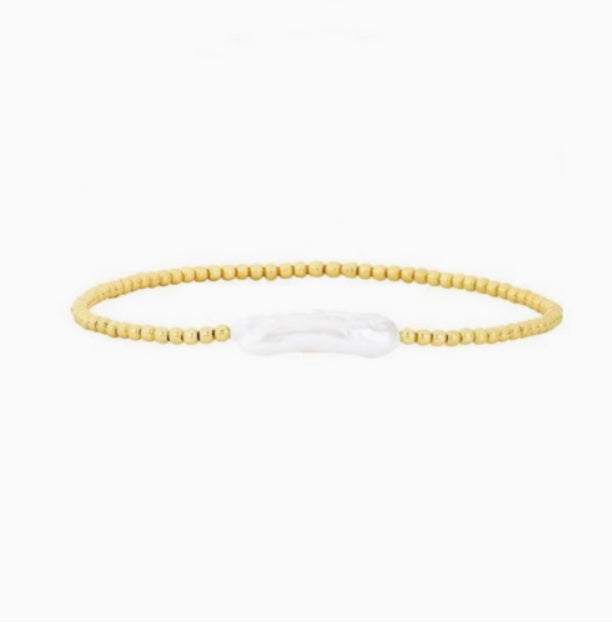 Simple Baroque Natural Freshwater Pearl Bracelet