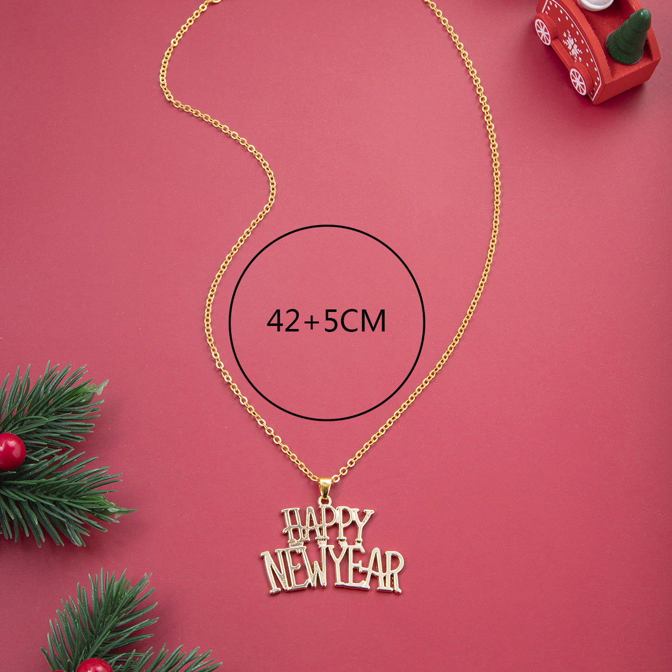 Happy New Year Letter Necklace