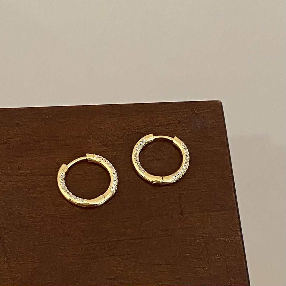 Simple Gold Good Luck Bead Earrings
