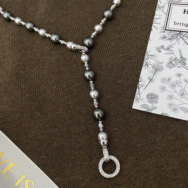 Pearl Sweater Chain Women's Long Necklace