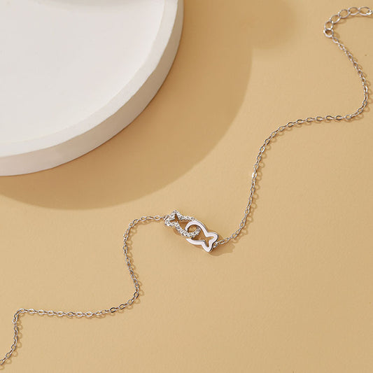 Kissing Fish Anklet for Women, Playful Personality Fashion Jewelry