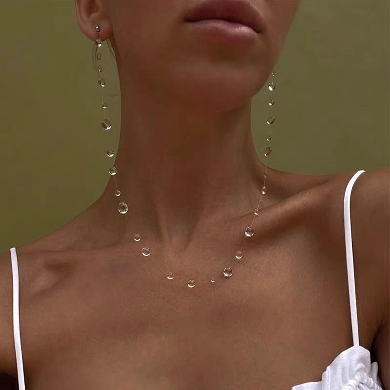 Minimalist Transparent Crystal Jewelry – Cool & Elegant Style