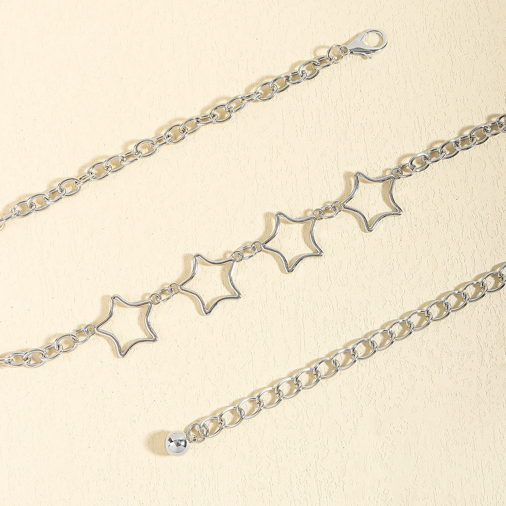 Women's Fashion Metal Star Waist Chain Jewelry