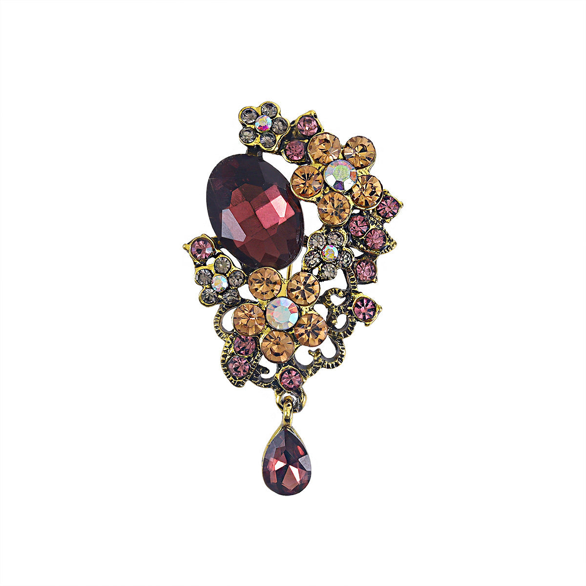 Refined Grace Crystal Brooch Elegant Luxury High-end Cheongsam Accessories