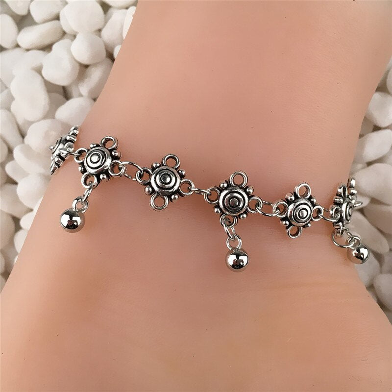 Vintage Silver Electroplated Anklet for Women