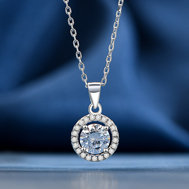 Heart-shaped Earrings Pendant Necklace In Sterling Silver