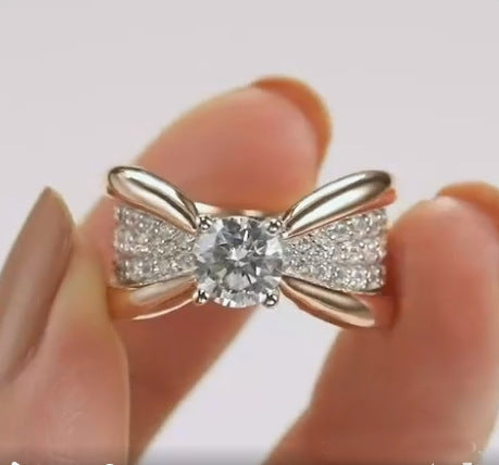 Micro-Inlaid Rose Gold Ring