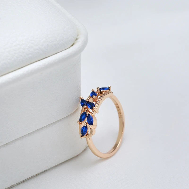 Bud-Shaped Zircon Ring for Women – Micro Inlaid Trendy Jewelry