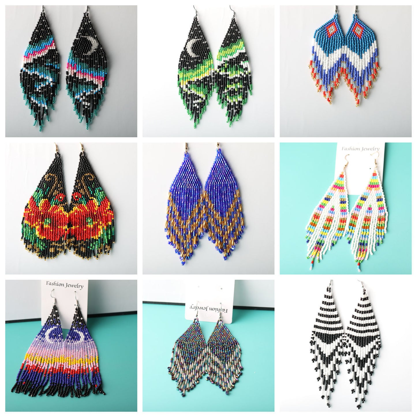 Bohemian Style Long Tassel Beads Earrings