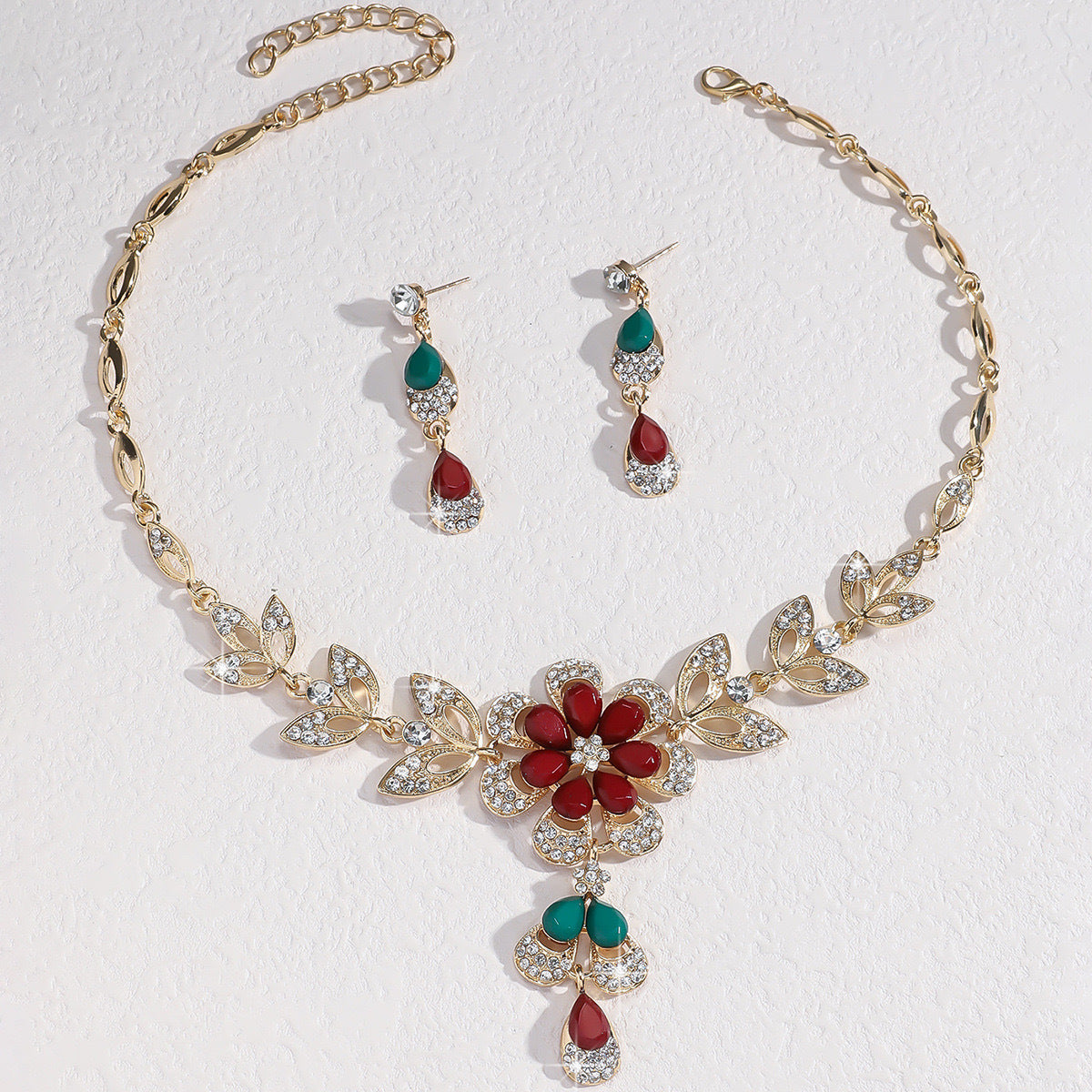 Fashion Water Drop Flower Necklace