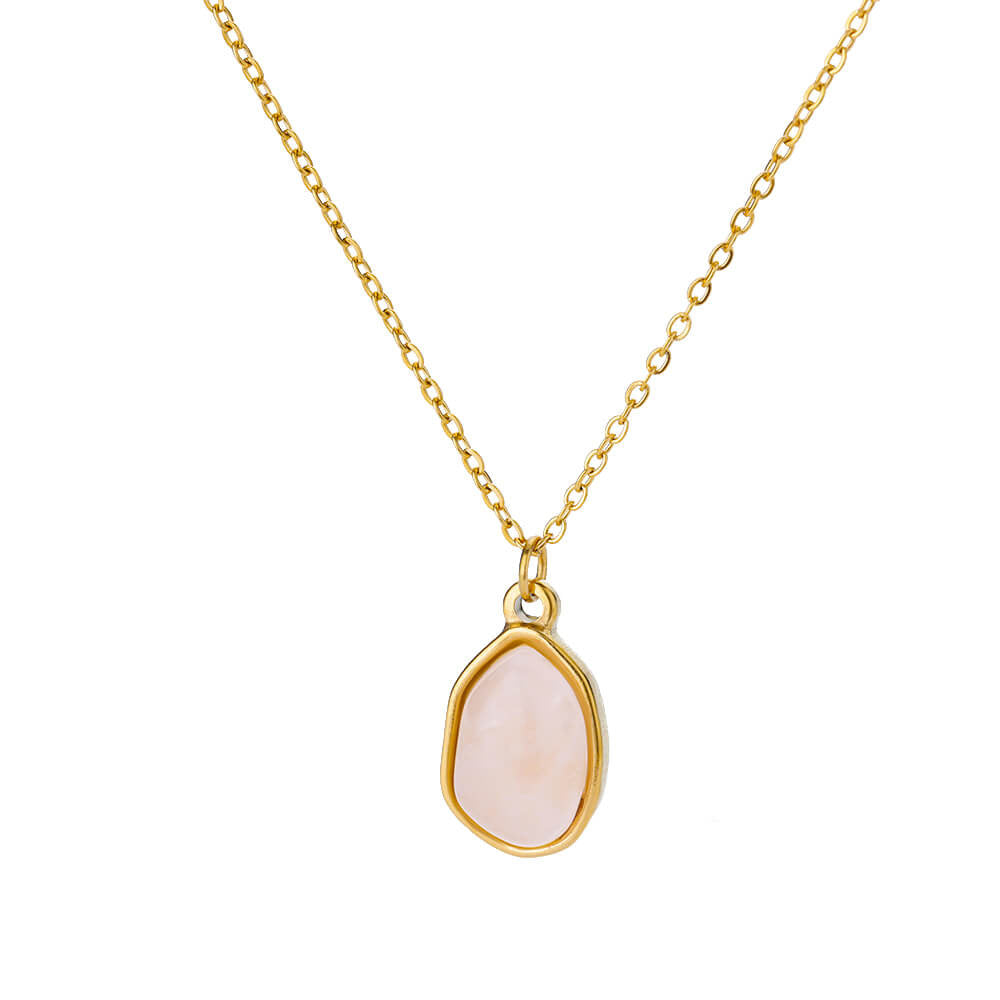 Oval Cat's Eye Pendant Titanium Steel Necklace – Unique Niche Jewelry