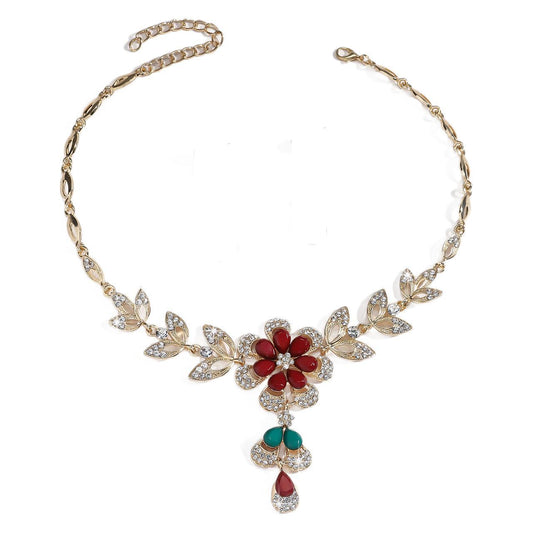 Fashion Water Drop Flower Necklace