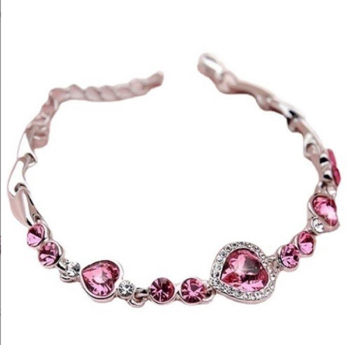 Ocean Heart Crystal & Diamond Constellation Bracelet