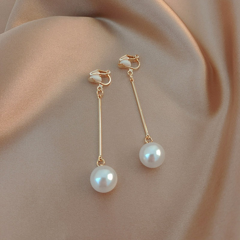 High-Grade Pearl Ear Clip – Elegant Non-Pierced Earrings for Women