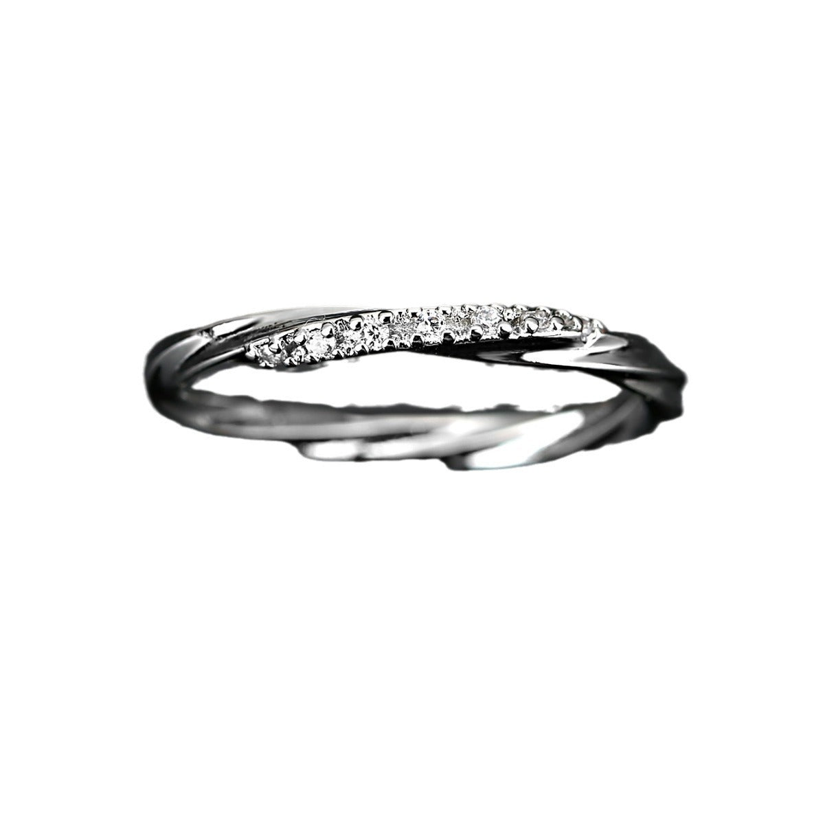 Women's High-Grade Twist Diamond Ring – Unique Personality Jewelry
